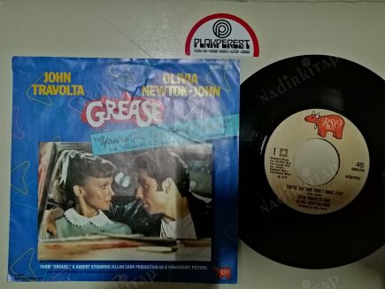 GREASE (SOUNDTRACK ) - JOHN TRAVOLTA/OLIVIA NEWTON  - 1978 BELÇİKA BASIM 45 LİK PLAK 