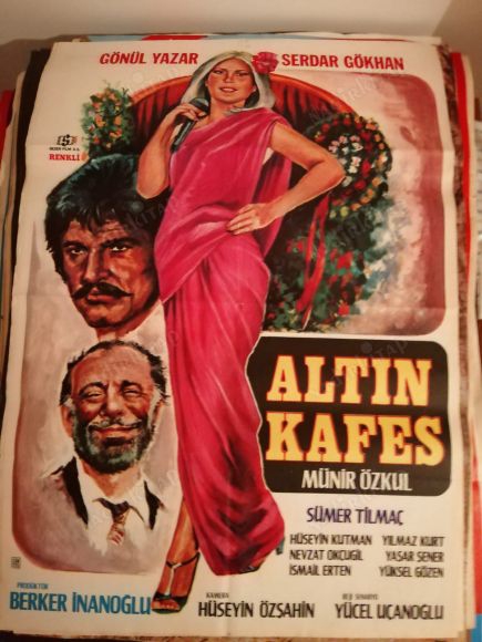ALTIN KAFES - BERKER İNANOĞLU - GÖNÜL YAZAR  FİLM AFİŞİ - 70X100 CM EBATLARINDA