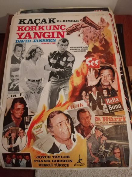 KAÇAK KORKUNÇ YANGIN - DR. KIMBLE - 70X100 CM EBATLARINDA NADİR FİLM AFİŞİ