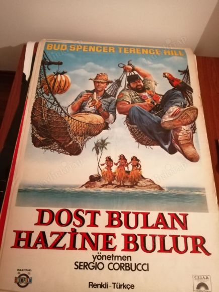 DOST BULAN HAZİNE BULUR - BUD SPENCER - TERENCE HILL  - 70X100 CM EBATLARINDA FİLM AFİŞİ