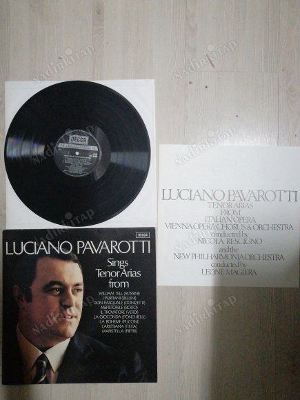 LUCIANO PAVAROTTI - SINGS TENOR ARIAS FROM ITALIAN OPERA - 1971 İNGİLTERE BASIM  LP ALBÜM- 33 LÜK 