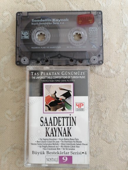 SAADETTİN KAYNAK / TAŞ PLAKTAN GÜNÜMÜZ  / 1993 TÜRKİYE BASIM KASET ( YAPI KREDİ )-2.EL