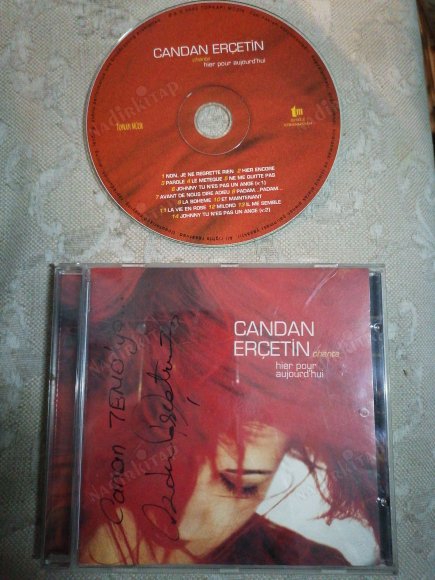 CANDAN ERÇETİN - CHANTE HIER POUR AUJOURD’HUI  - 2003 TÜRKİYE BASIM ALBÜM CD * İMZALI*