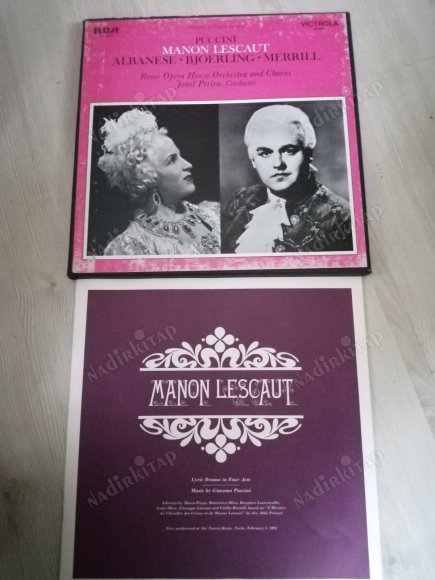 PUCCINI/ALBANESE /BJORLING -Rome Opera House Orchestra‎– MANON LESCAUT -1977 USA BASIM 2xLP BOX SET