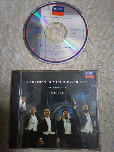 CARRERAS/DOMINGO/PAVAROTTI IN CONCERT - 1990 ROMA KONSERİ- 1990 İTALYA BASIM CD  ALBÜM