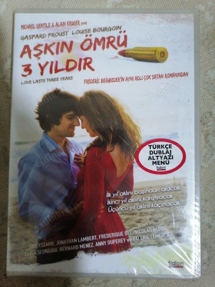 AŞKIN ÖMRÜ 3 YILDIR / LOVE LASTS THREE YEARS  - BİR FREDERIC BEIGBEDER FİLMİ - DVD FİLM - AMBALAJLI