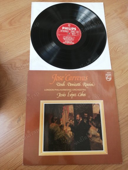 JOSE CARRERAS - VERDI / DONIZETTI / ROSSINI - 1981 HOLLANDA BASIM LP ALBÜM - 33 LÜK PLAK