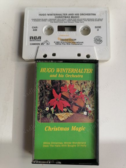HUGO WINTERHALTER AND HIS ORCHESTRA - CHRISTMAS MAGIC -  1985 USA BASIM NADİR KASET ALBÜM