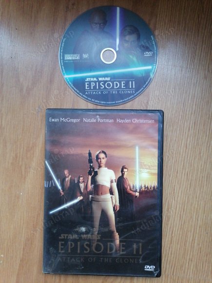 STAR WARS  EPISODE II - ATTACK OF THE CLONES - 2 EL DVD FİLM  -YURTDIŞI BASIM TÜRKÇE ALTYAZI VARDIR