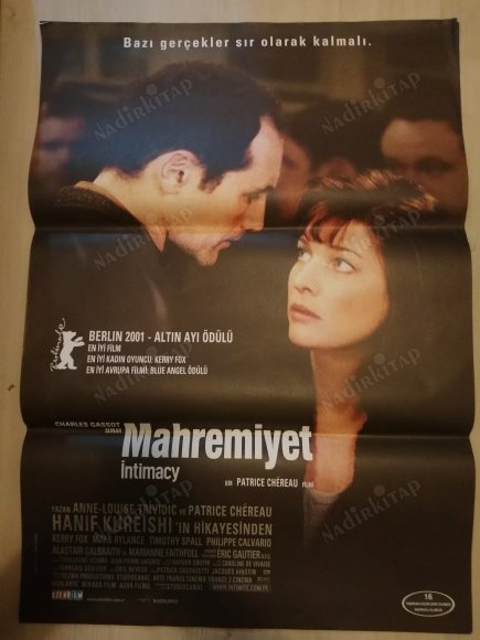INTIMACY ( MAHREMİYET ) - 70X100 CM EBATLARINDA FİLM AFİŞİ