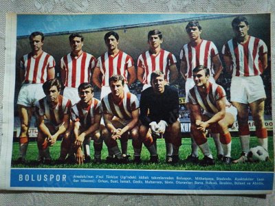 1967 BOLUSPOR FUTBOL TAKIMI  Hayat Dergisi Orta Boy  Poster  24x16 cm