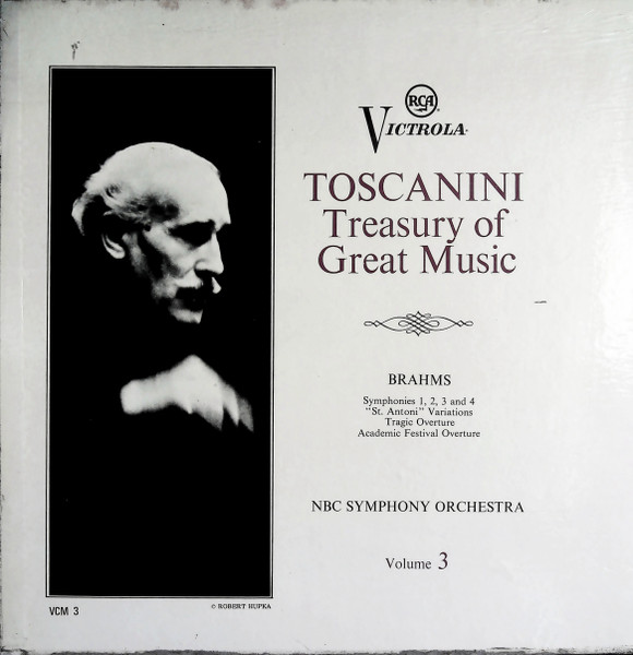 Toscanini, Brahms, NBC Symphony Orchestra – Vol. 3-1967 İngiltere Basım 33 Lük 4xLP Box Set 2. el