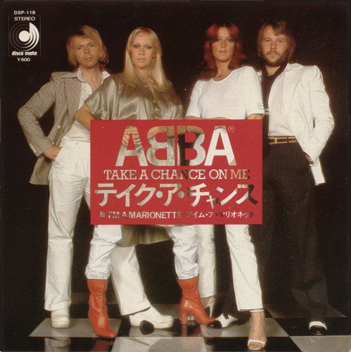 ABBA - Take A Chance on Me - Japonya 1977 Basım 45lik Plak - Temiz 2. el