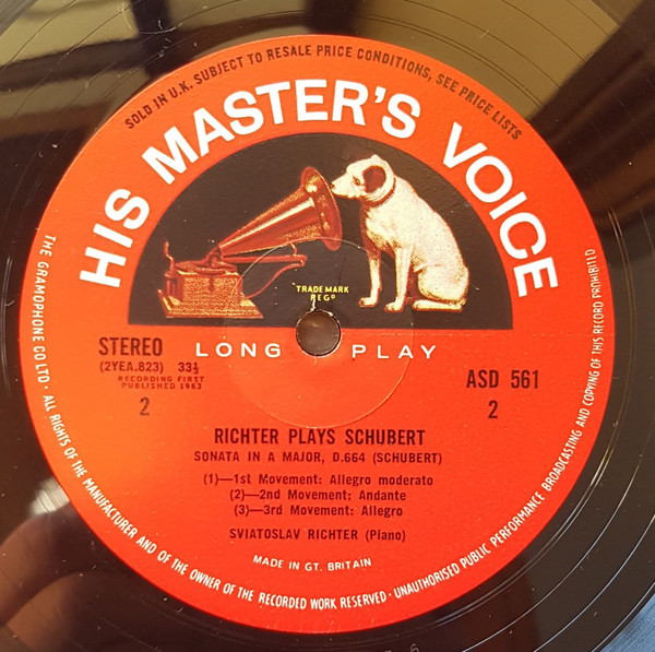 Sviatoslav Richter - Schubert – A Schubert Recital - 1963 İngiltere Basım 33 Lük LP Plak