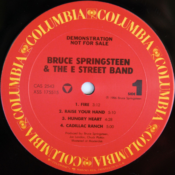 Bruce Springsteen & The E-Street Band ‎– Live / 1975-85 -  1986 USA Basım  Promo 33 lük LP Plak