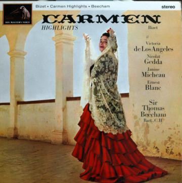 Bizet / Carmen Highlights / Beecham - 1960 İngiltere Basım 33 Lük LP Plak Albüm 2. el
