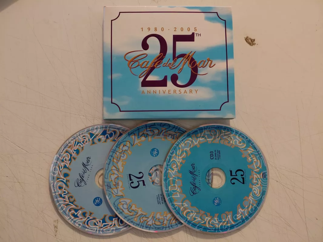 Café Del Mar - 25th Anniversary (1980-2005)  - 2005 İspanya Basım 3xCD Albüm-2.el