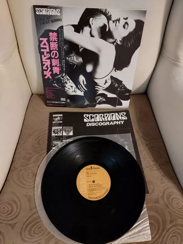Scorpions – Love At First Sting - 1984 Japonya Basım Obili Albüm - 33 lük LP Plak-2.el