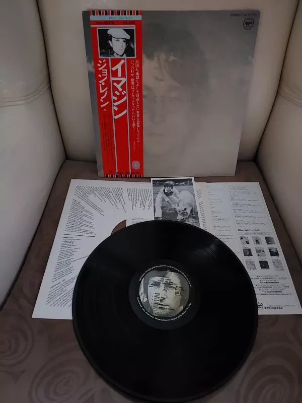 John Lennon – Imagine - 1977 Japonya Basım Obili Albüm - LP Plak-2.el