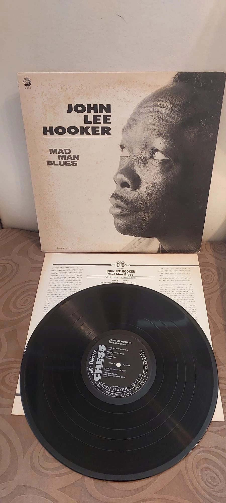 John Lee Hooker – Mad Man Blues - 1984 Japonya Basım LP Albüm Plak
