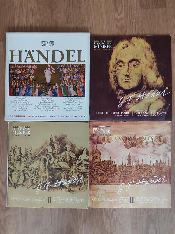 HANDEL - Handel in 3 Folgen - 1968 Almanya Basım - 3X10’’ Plak Box Set + 36 Sayfa Biyografi - 2.EL