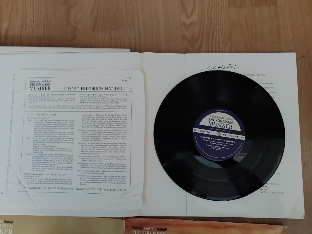 HANDEL - Handel in 3 Folgen - 1968 Almanya Basım - 3X10’’ Plak Box Set + 36 Sayfa Biyografi - 2.EL