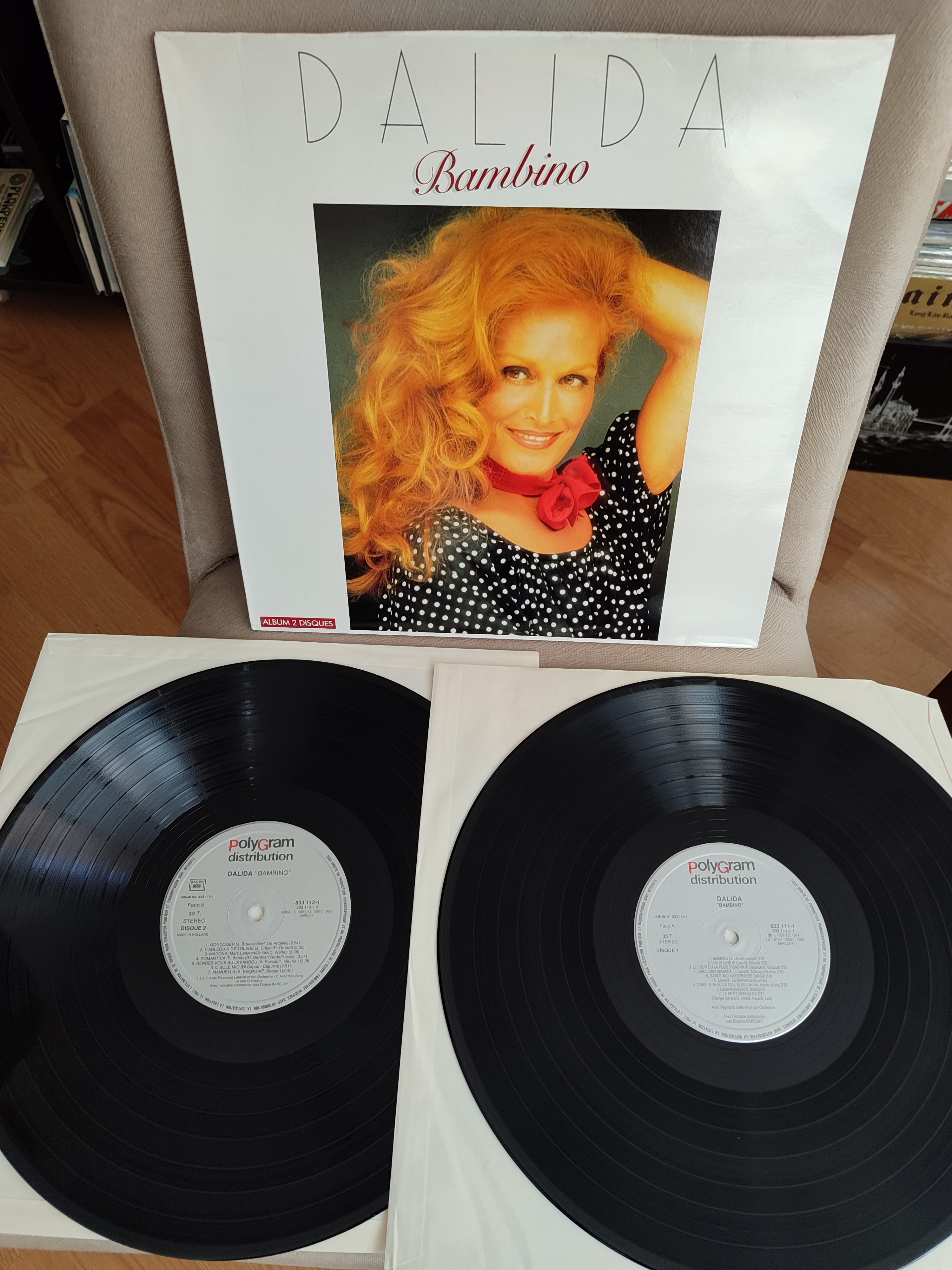 DALIDA - Bambino - 1987 Fransa Basım Double LP Plak - Temiz 2. el