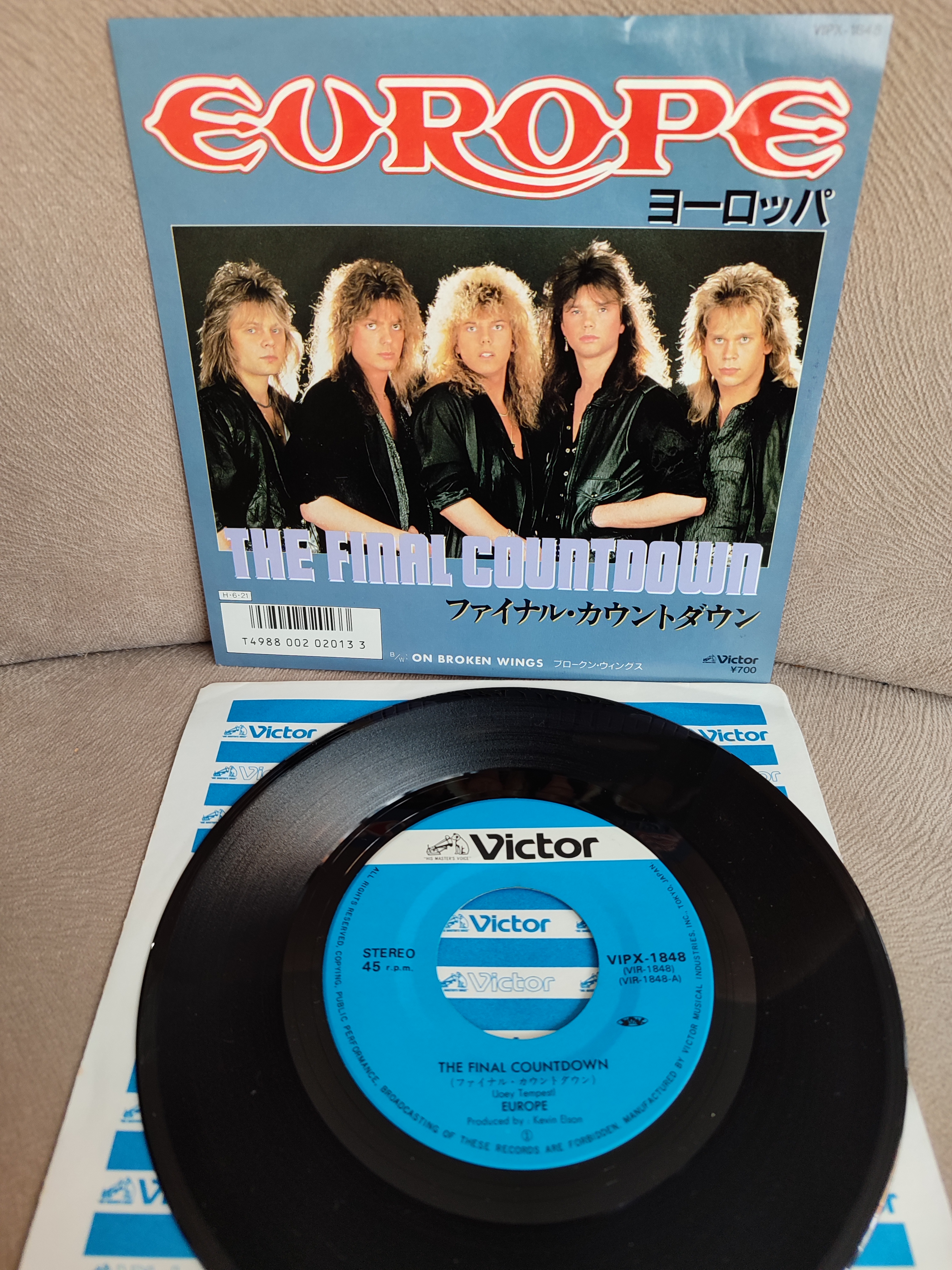 EUROPE - Final Countdown - 1986 Japonya Basım 45lik Plak 2. el