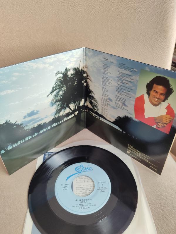 JULIO IGLESIAS  -Nathalie / La Paloma  1982 Japonya Basım 45lik Plak - Dönem Basım