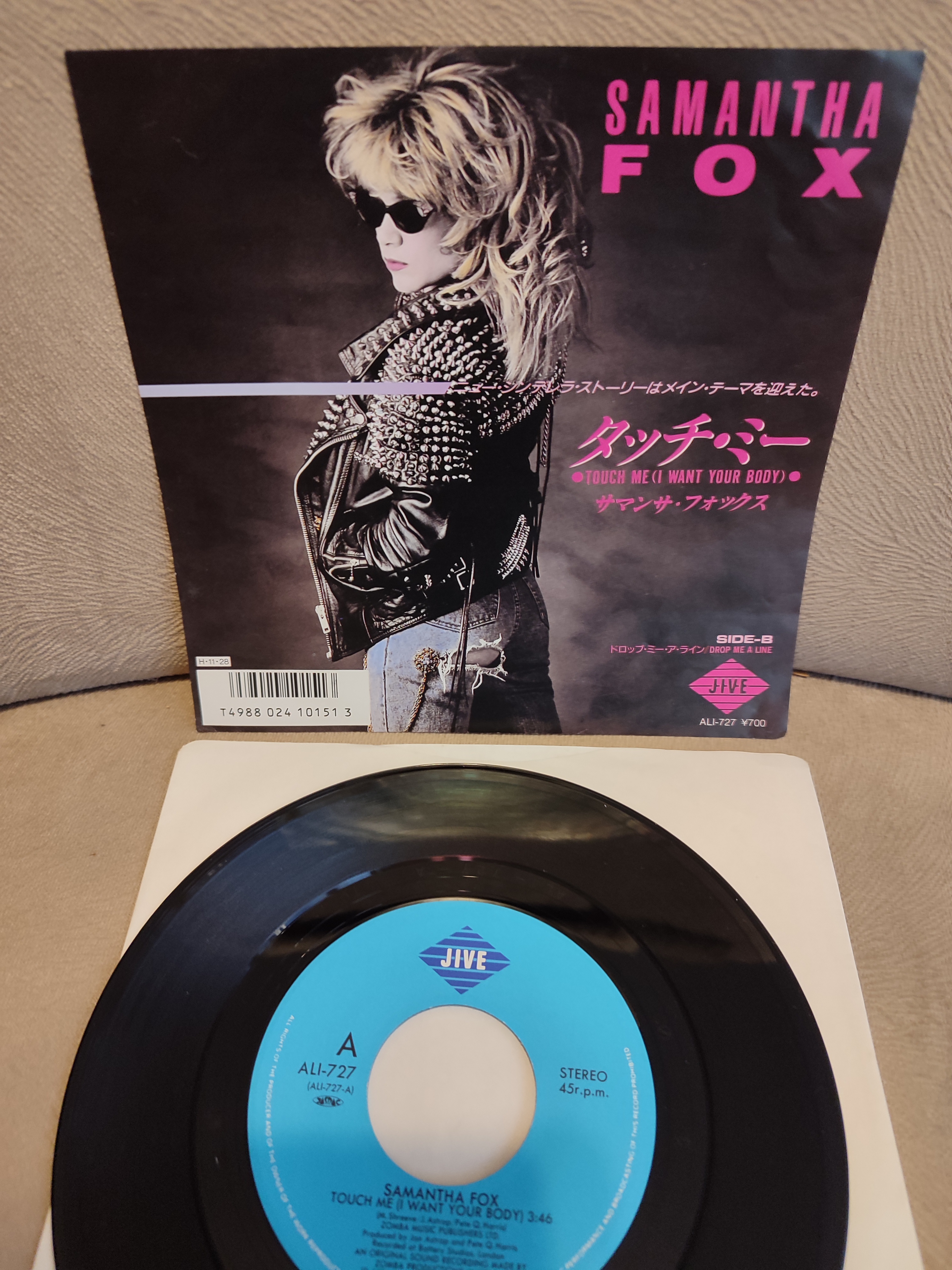 SAMANTHA FOX - Touch Me ( I Want Your Body ) - 1986 Japonya Basım 45lik Plak 2. el