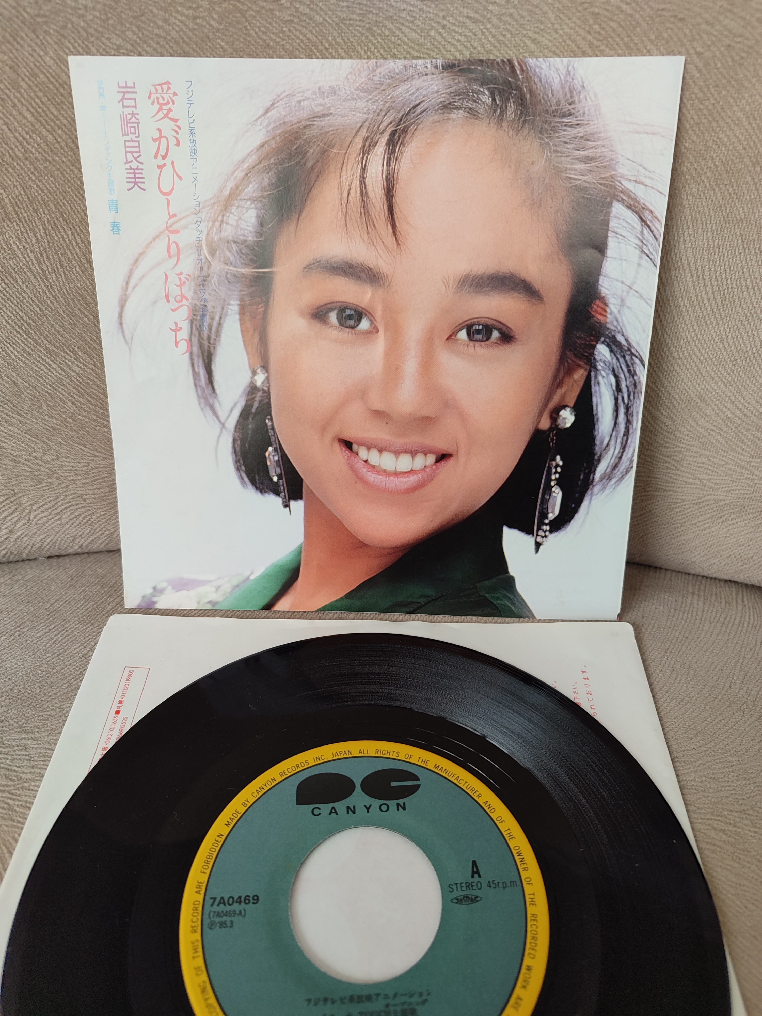 Yoshimi Iwasaki  - Love is All Alone - Çizgi Film Müziği -1985 Japonya Basım 45’lik Plak Temiz 2.el