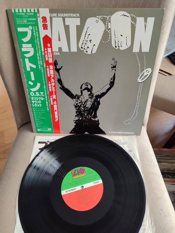 PLATOON - 1987 Japonya Basım 33 lük Soundrack Plak Albüm - Nadir Çift Obi’li 2. EL