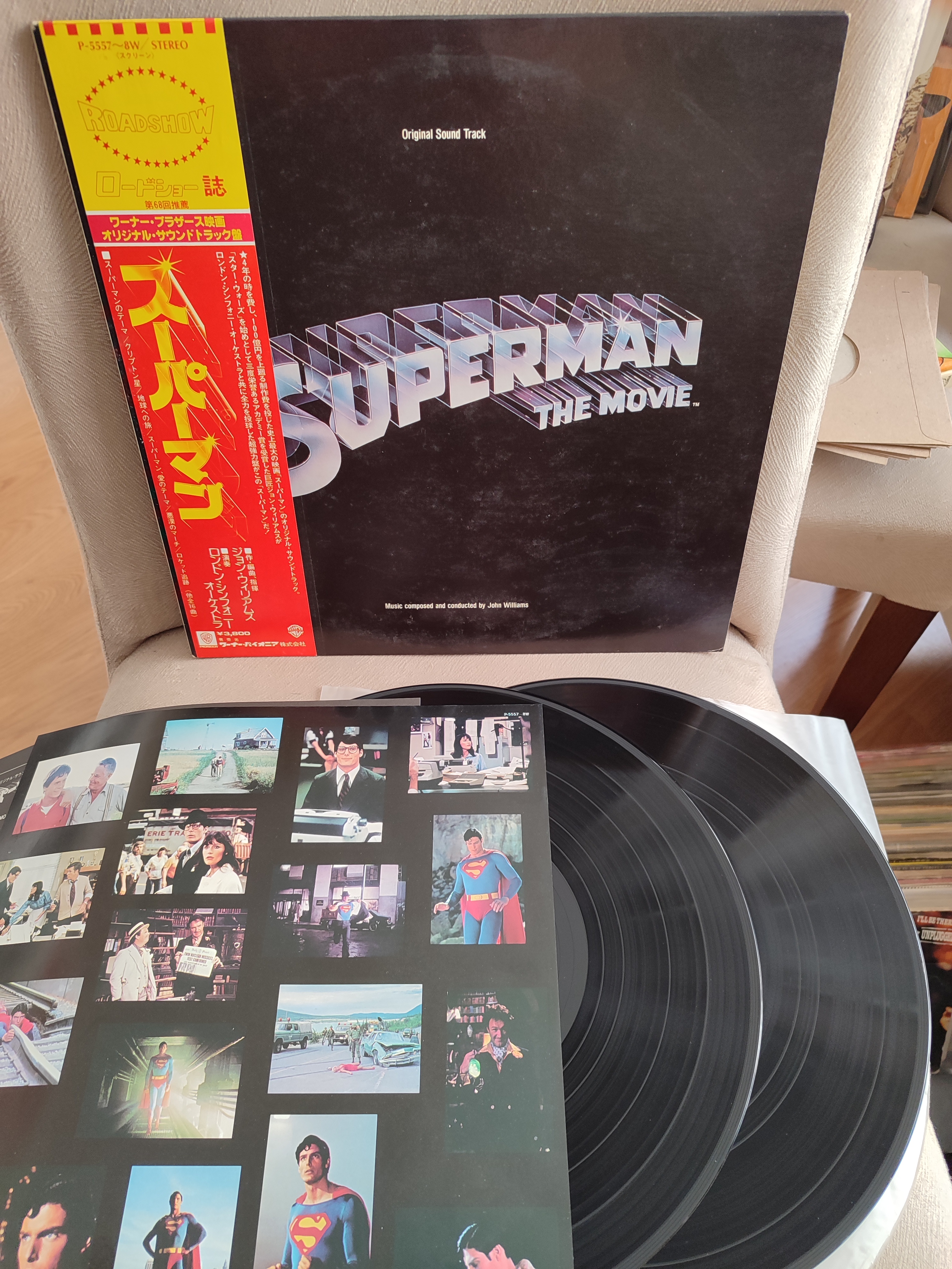SUPERMAN The Movie -  Soundtrack - 1978 Japonya Basım - Double LP Plak - Obi’li Temiz 2. el
