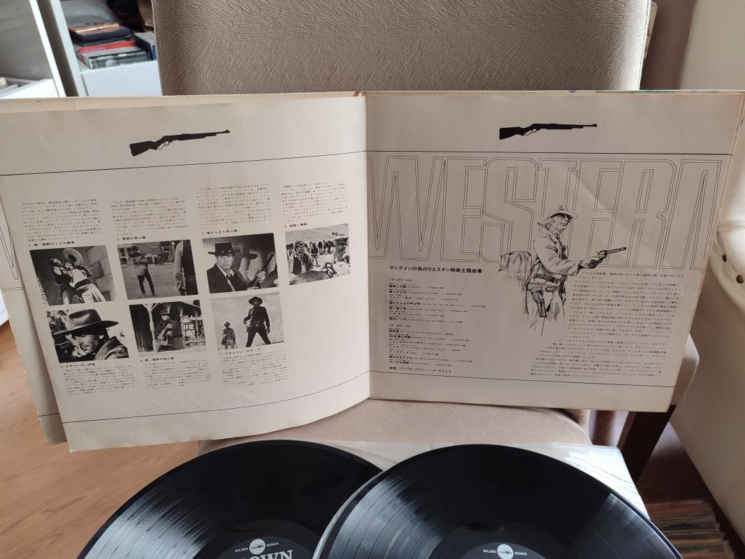 28 WESTERN CINEMA THEME MUSICS - 1970 Japonya Basım - DOUBLE LP Plak 2. EL