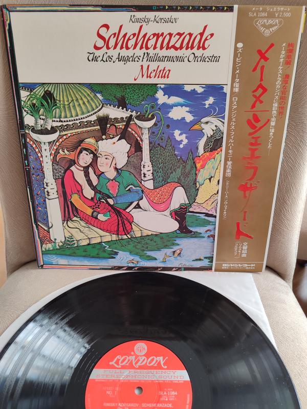 RIMSKY-KORSAKOV - Zubin Mehta SHEHERAZADE / ŞEHRAZAT -1976 Japonya Basım 33lük LP Plak Obi’li 2.el
