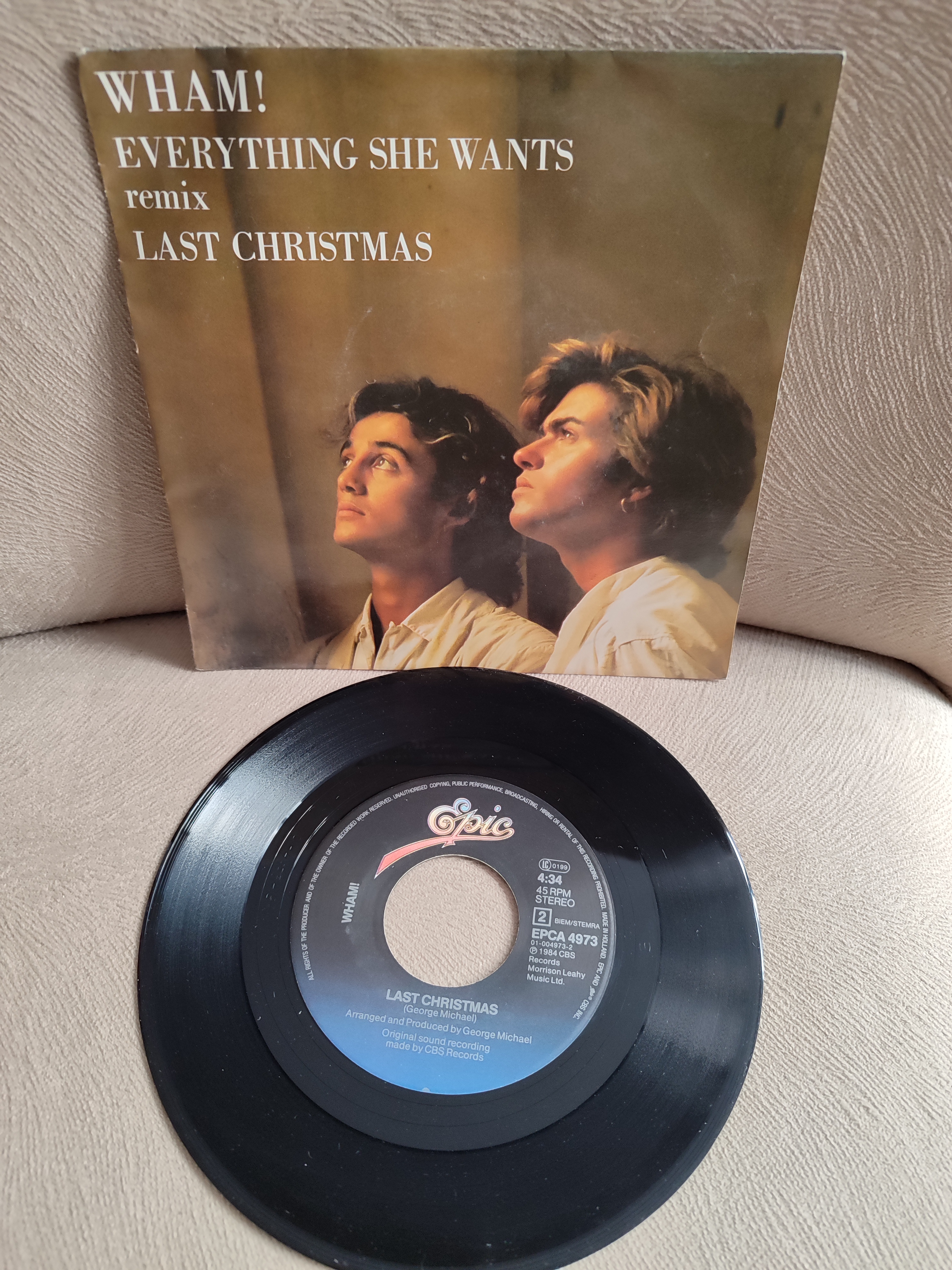 Wham! –  Last Christmas  -1983 Hollanda Basım 45lik Plak 2. el