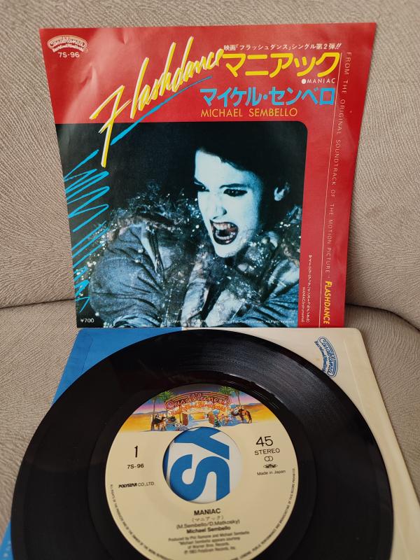 MICHAEL SEMBELLO - Maniac - 1983 Japonya Basım  45 LİK PLAK 2. EL