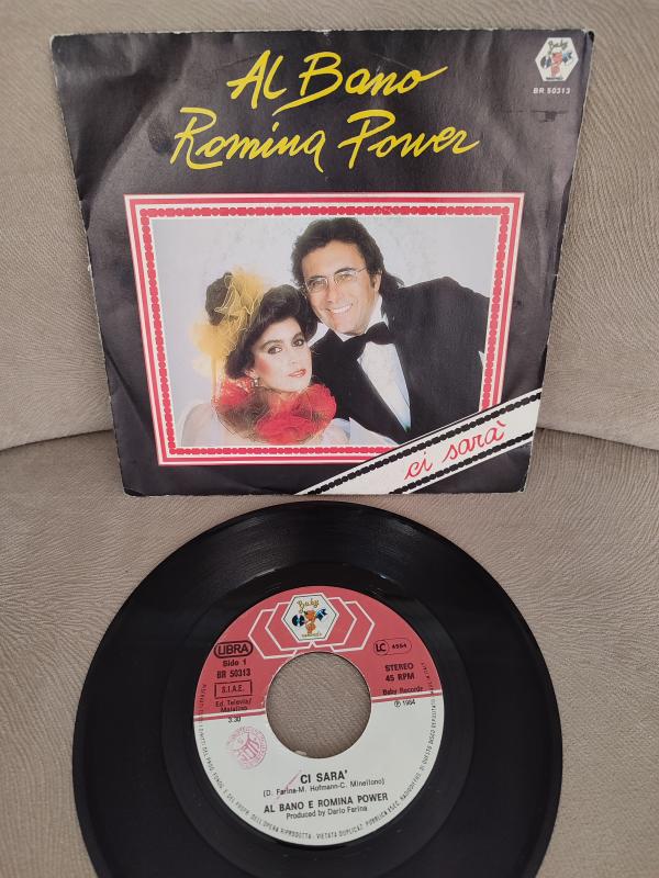 AL BANO & ROMINA POWER - CI SARA - 1984 İtalya Basım 45 LİK PLAK 2. el