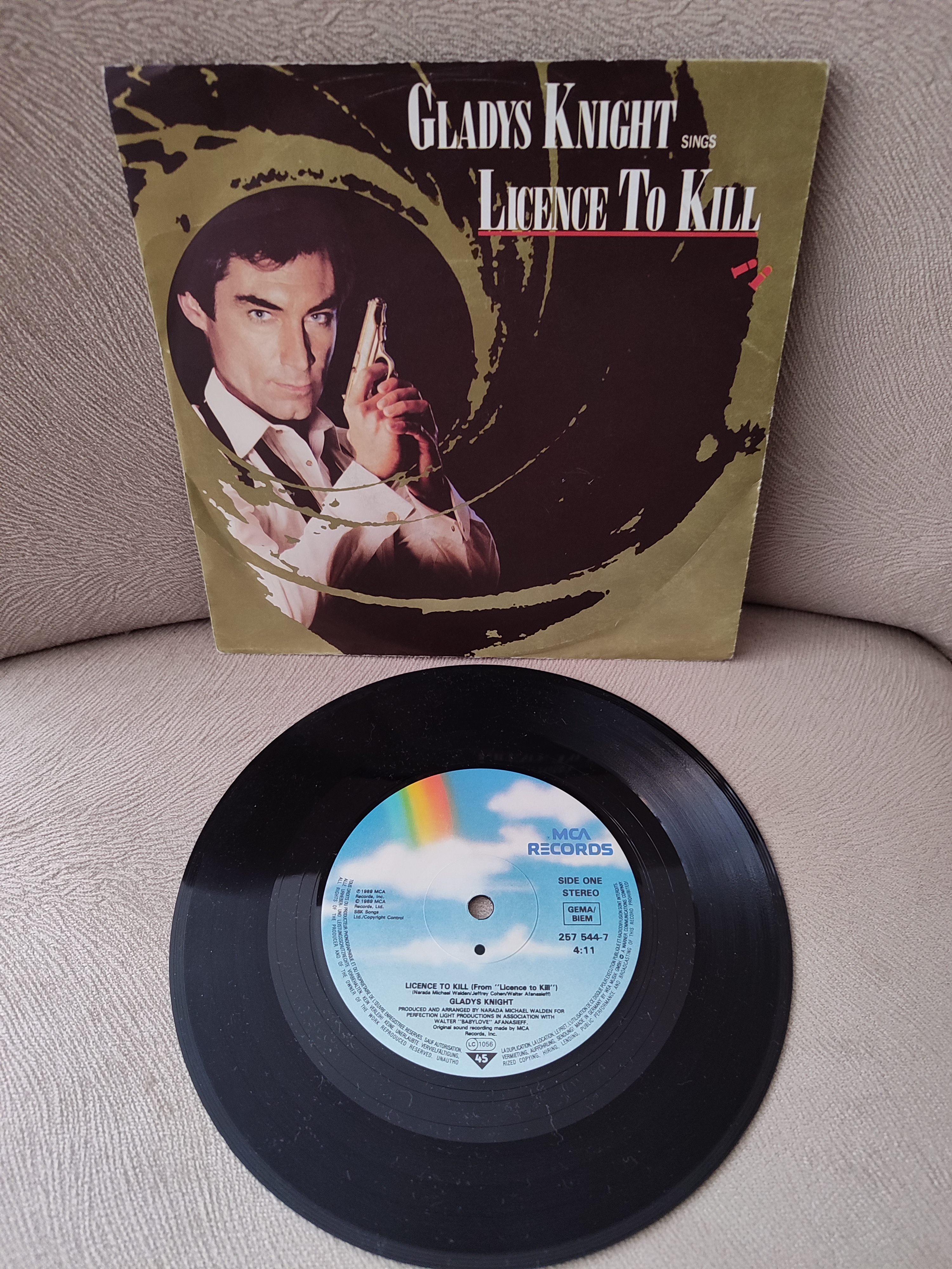 007 JAMES BOND  - Licence To Kill -  Almanya 1989 Basım 45’lik Plak 2. el