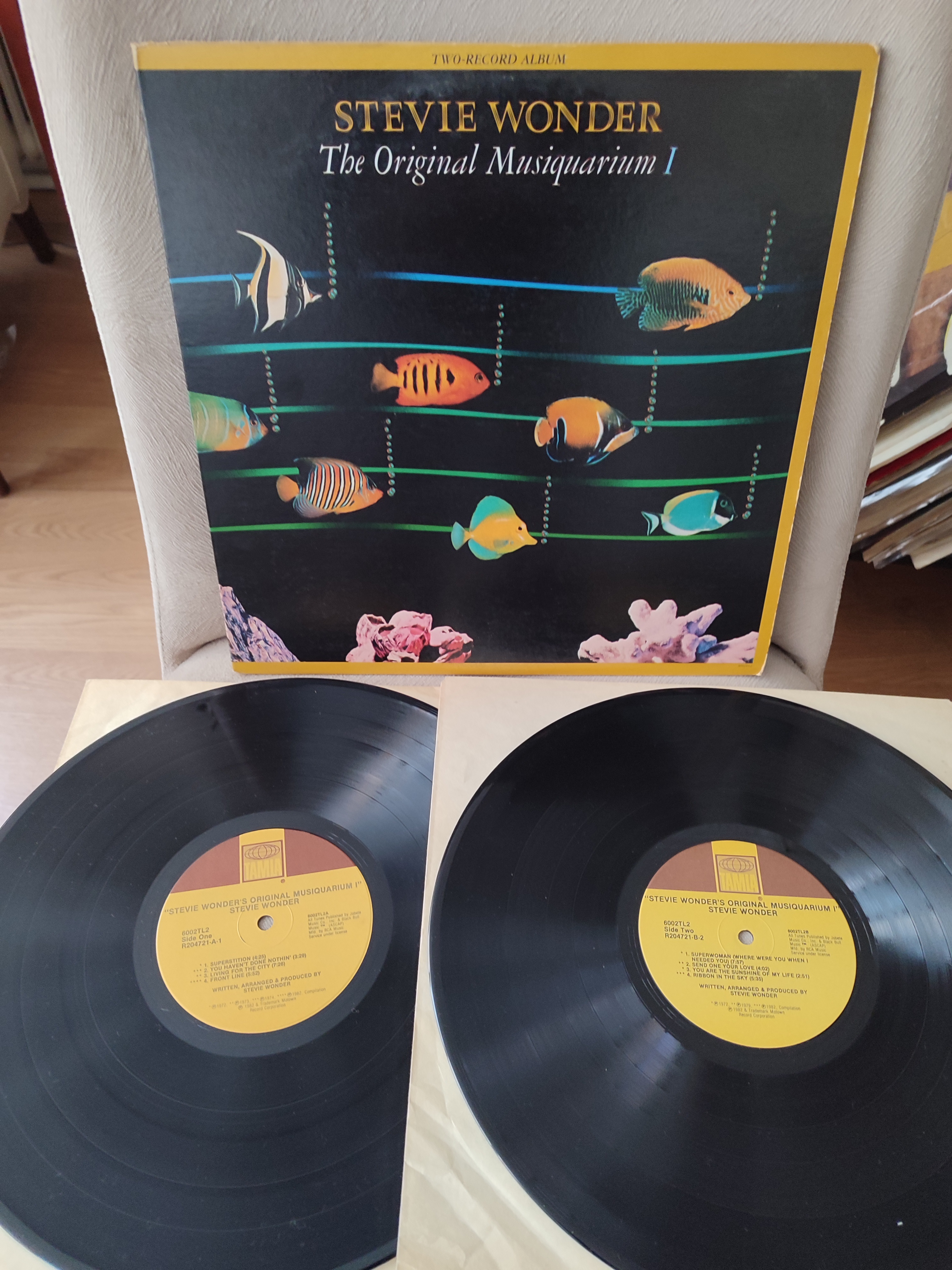 STEVIE WONDER - The Original Musiquarium I - 1982 USA Basım Albüm - Double LP Plak 2.EL