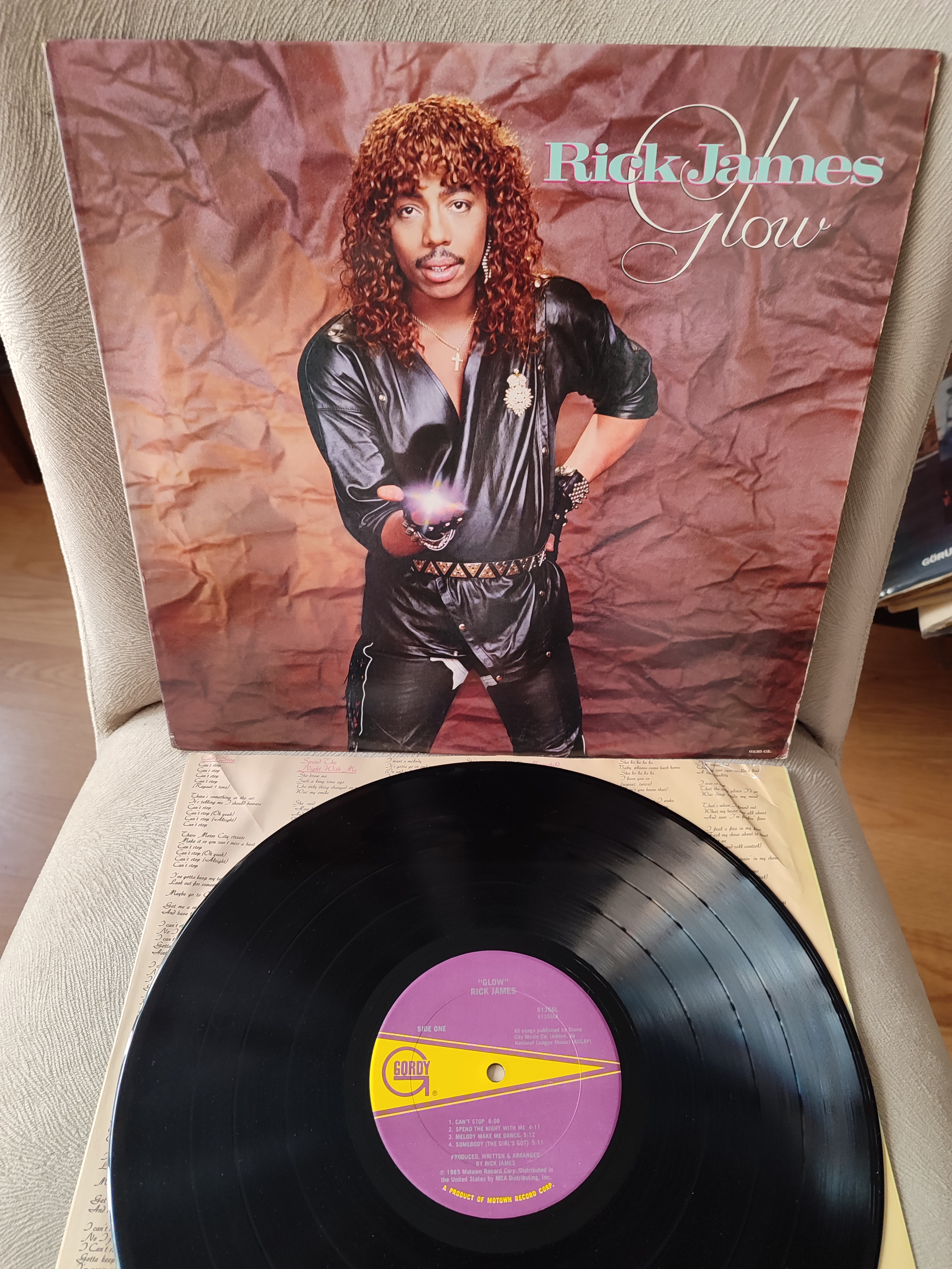 RICK JAMES - Glow - 1985 USA Basım Albüm - 33lük LP Plak 2. EL
