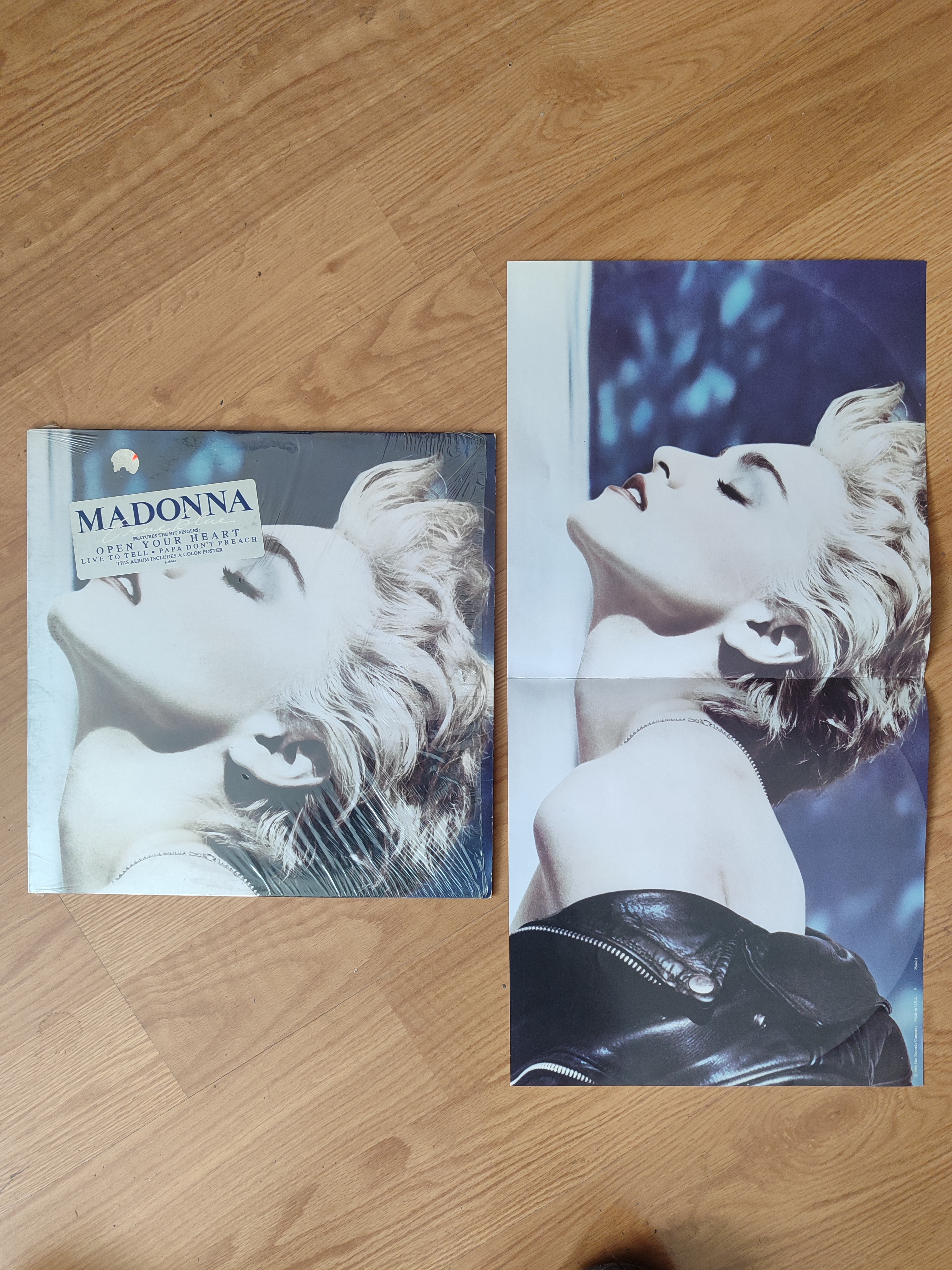 MADONNA - True Blue - USA 1986 Basım Albüm - POSTERLİ LP Plak 2. EL