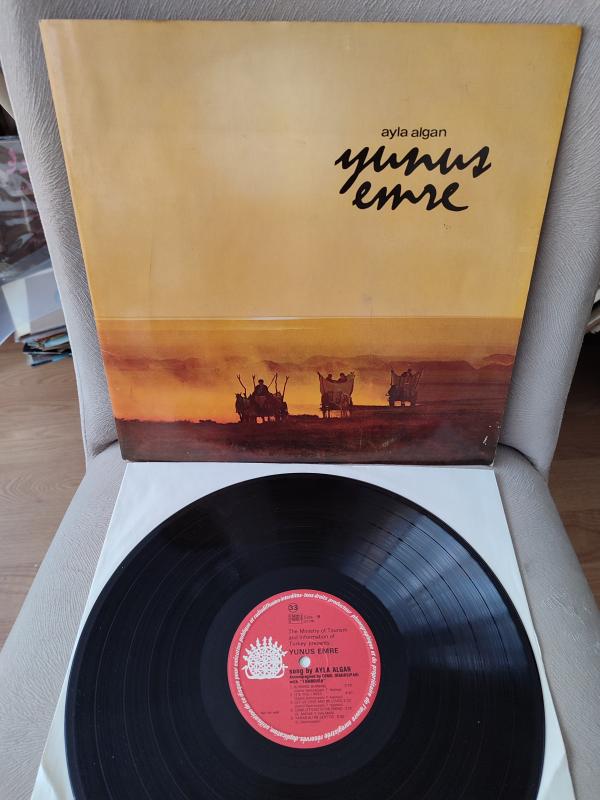 AYLA ALGAN - Yunus Emre - 1970 Türkiye Basım Albüm LP Plak 2. EL