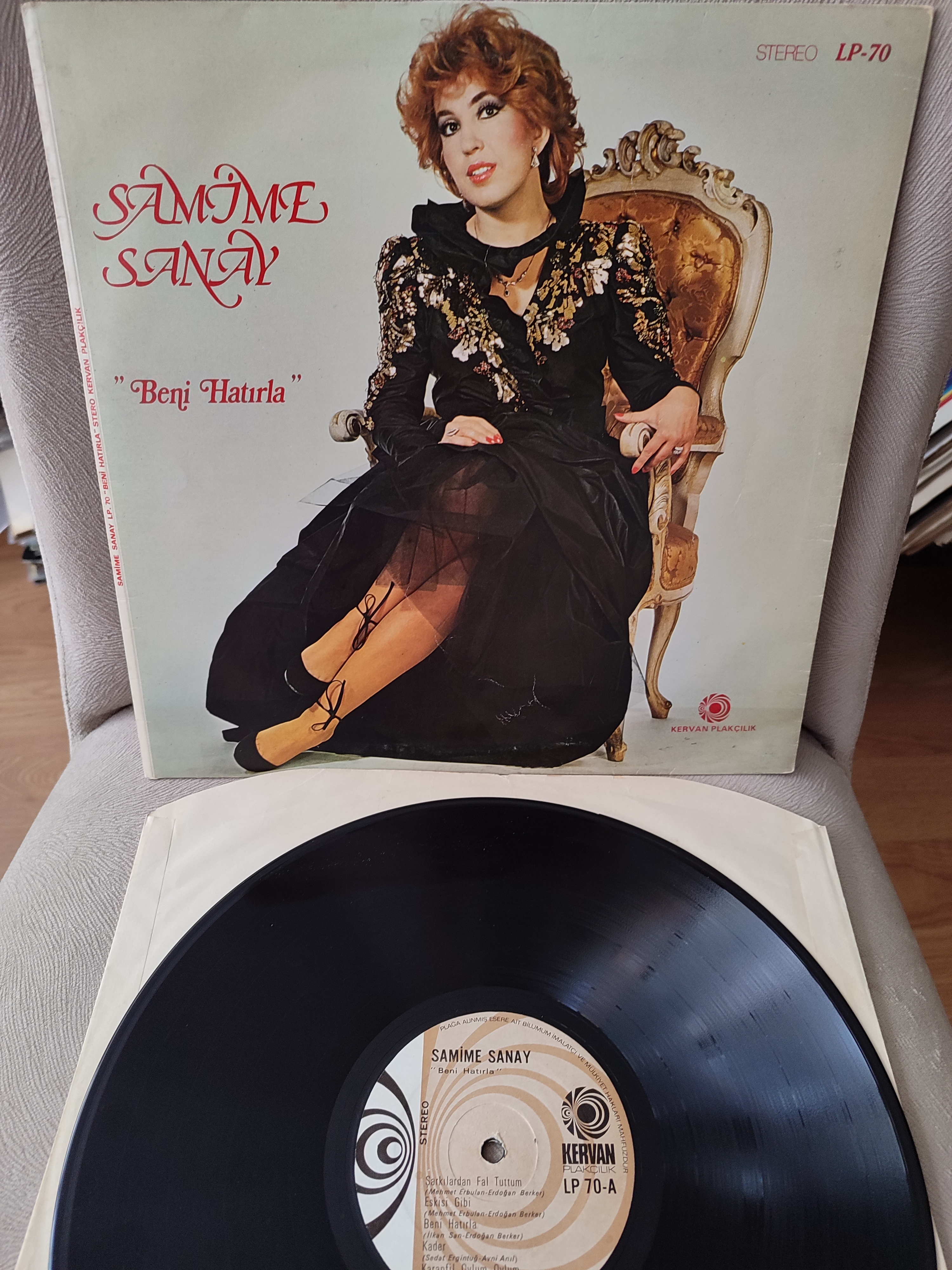 SAMİME SANAY - Beni Hatırla- 1983 Türkiye Basım Albüm  LP Plak - Dönem Basım 2. EL