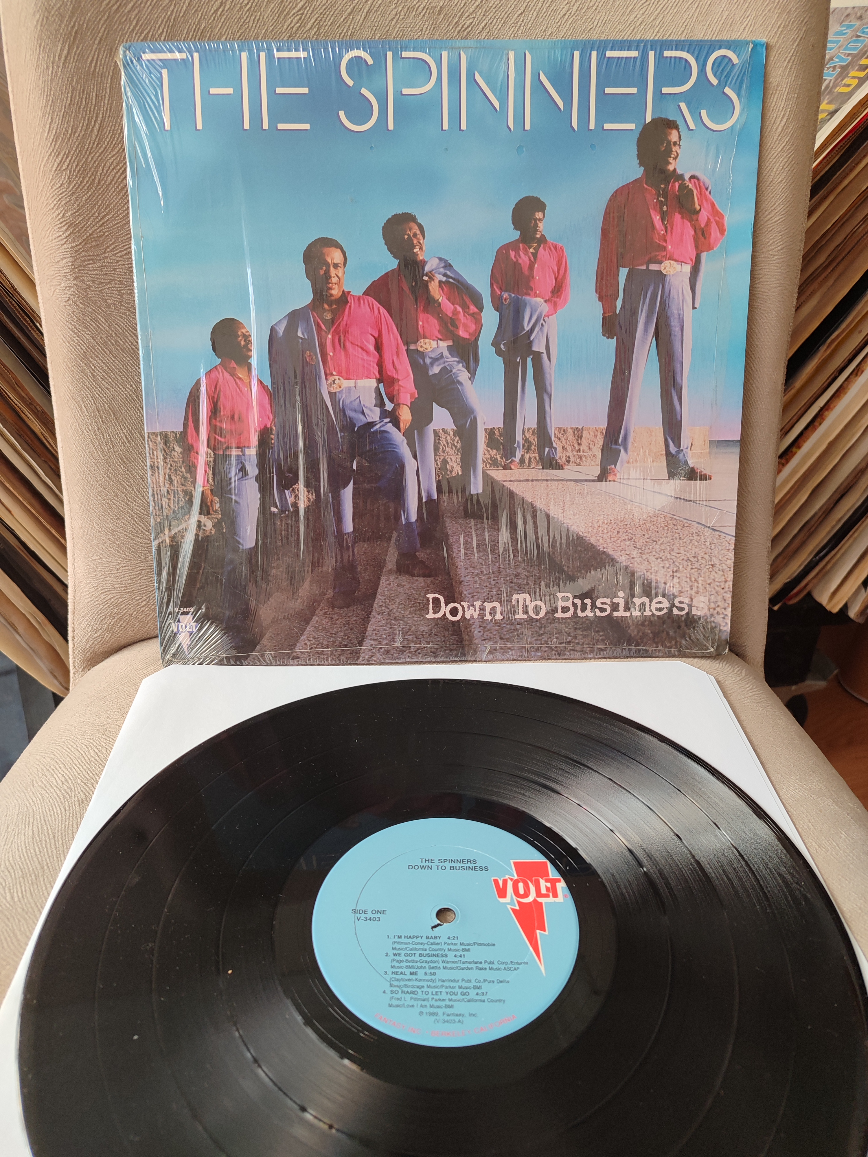 The Spinners - Down To Business - 1989 USA Basım Albüm  LP Plak - Funk /  Soul - 2. EL