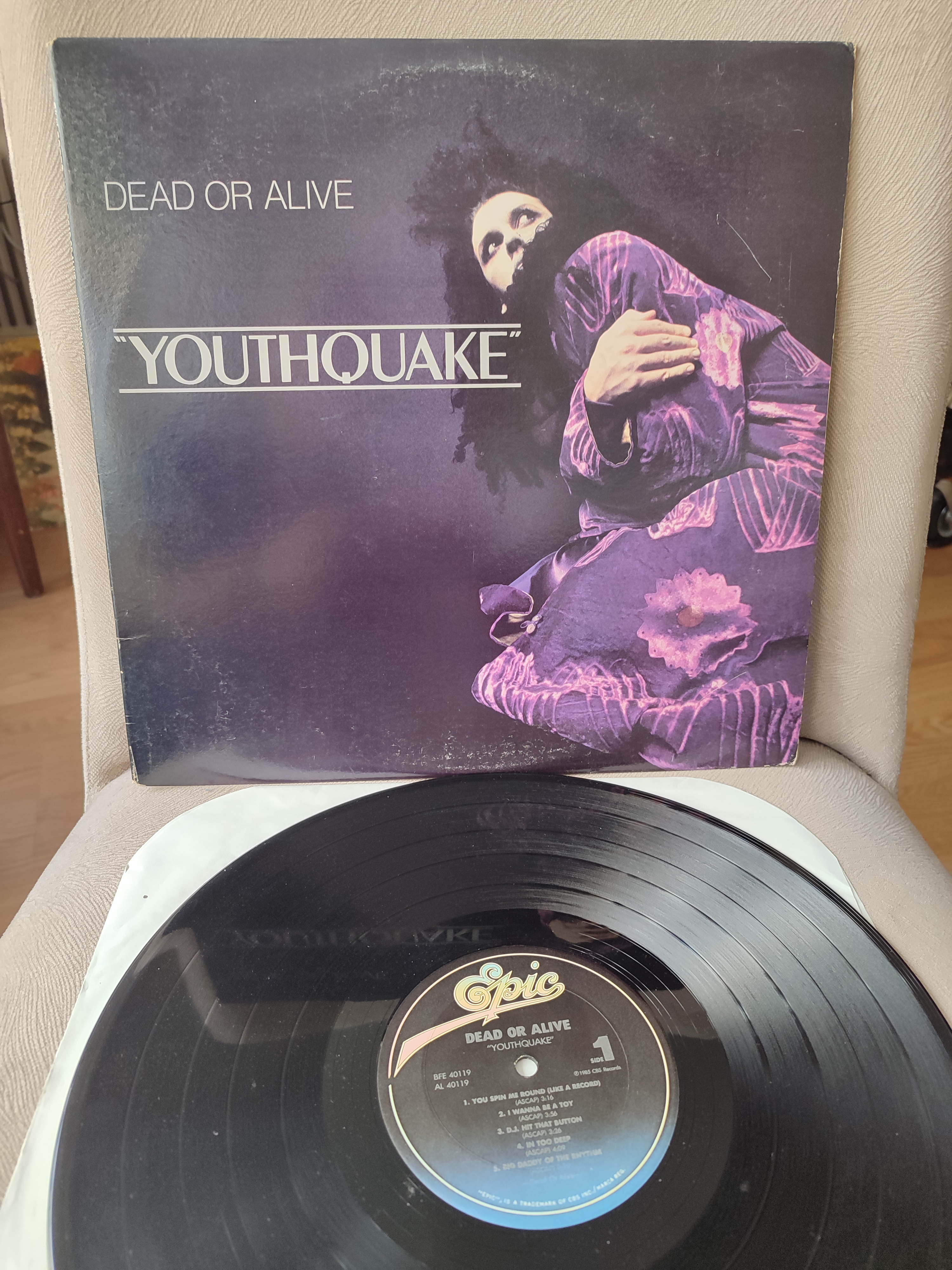 DEAD OR ALIVE - Youthquake - 1985 USA Basım Albüm  LP Plak - Synth Pop - 2. el