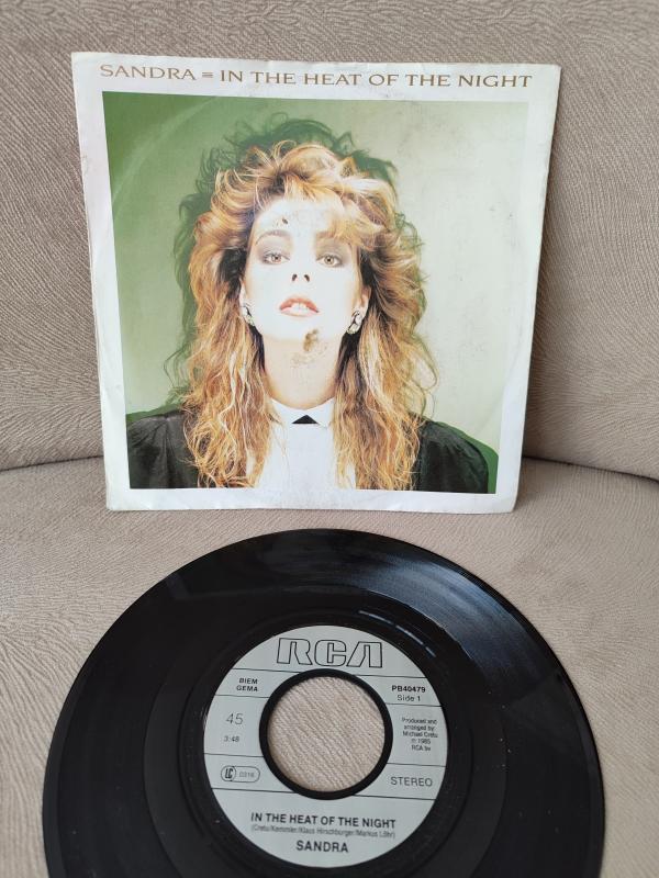 SANDRA - IN THE HEAT OF THE NIGHT - 1985 HOLLANDA BASIM 45 LİK PLAK 2. EL