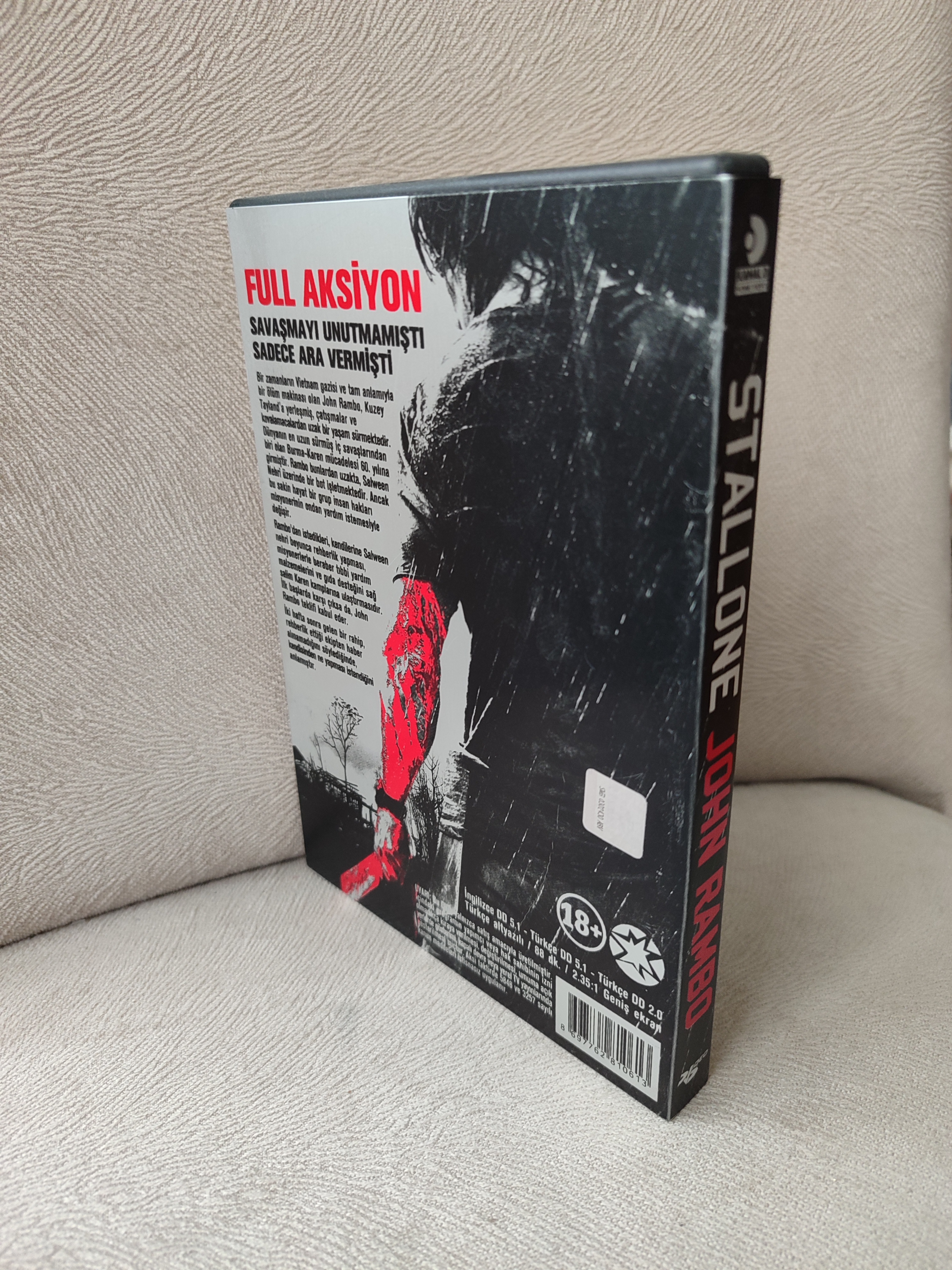 JOHN RAMBO - Sylvester Stallone - Özel Koleksiyonluk Metal Kutulu  - DVD Film - 2. el