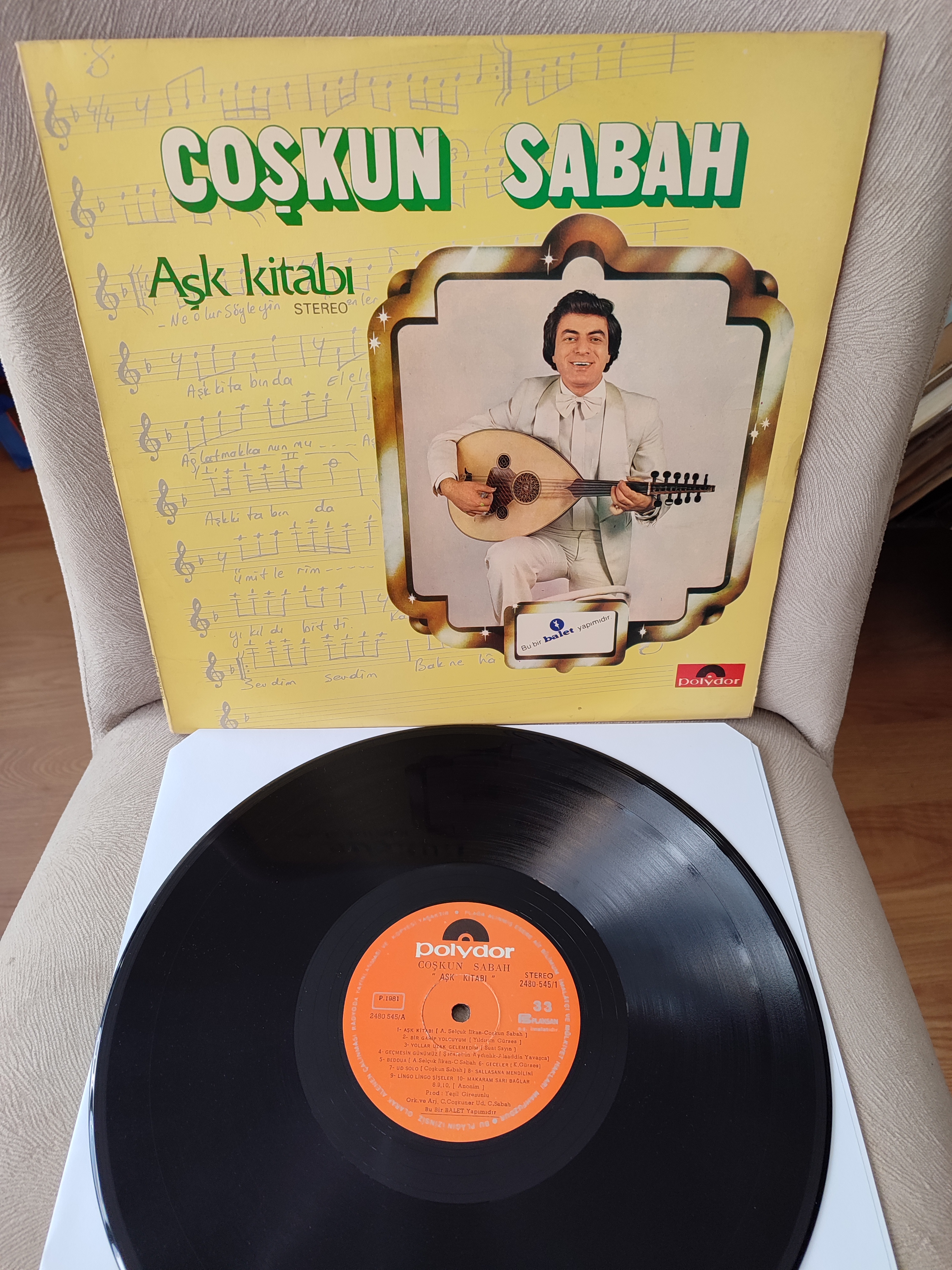 COŞKUN SABAH - Aşk Kitabı  - 1981 Türkiye Basım LP Plak 2. EL
