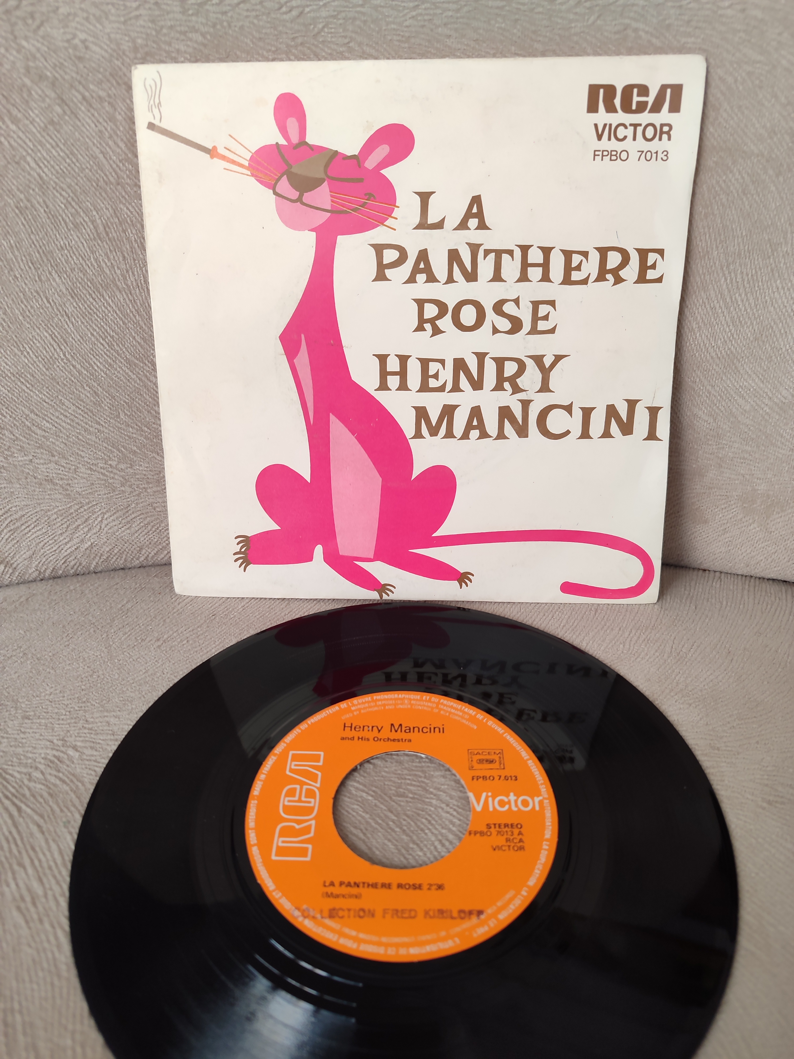 La Pantere Rose / PEMBE PANTER Film Müziği  - 1974 Fransa Basım 45lik Plak 2. EL